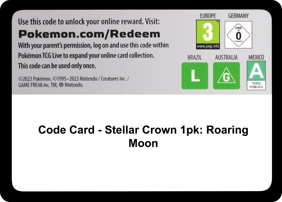 Code Card - Stellar Crown Premium Checklane Blister [Roaring Moon] (SV07: Stellar Crown)