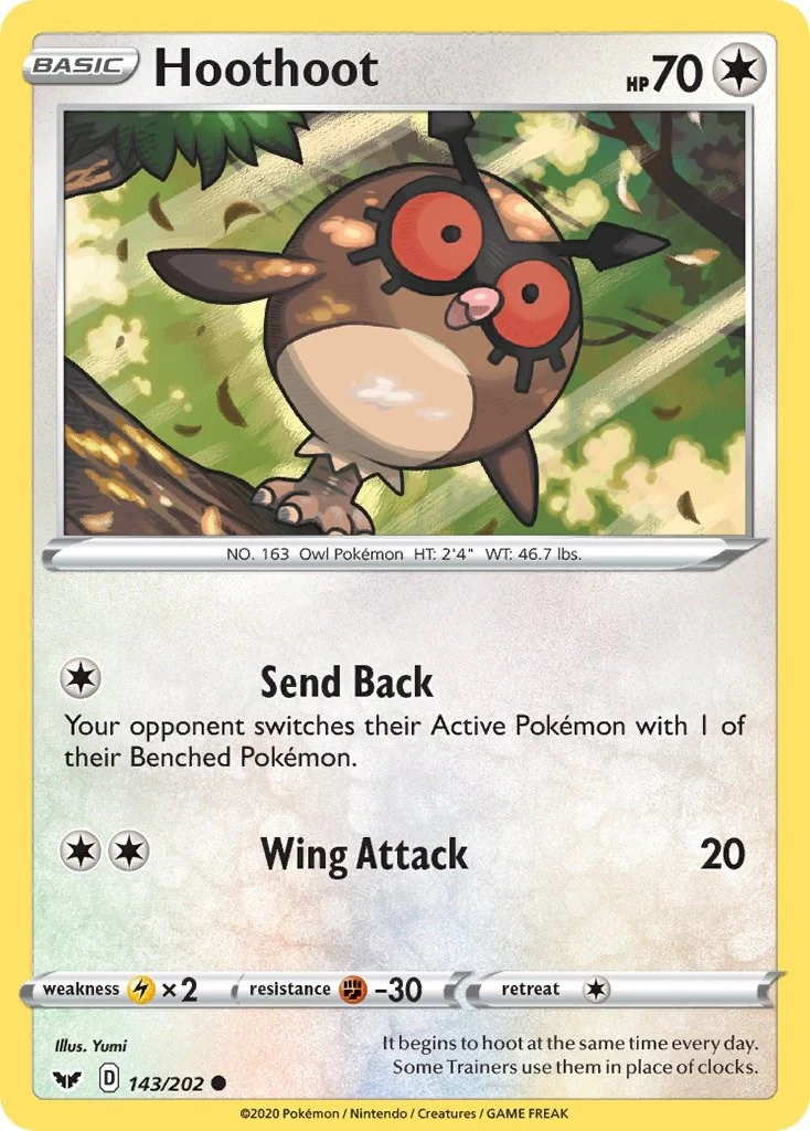 Hoothoot (143/202) (SWSH01: Sword & Shield Base Set)