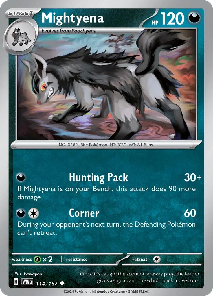 Mightyena (114/167) (SV06: Twilight Masquerade)