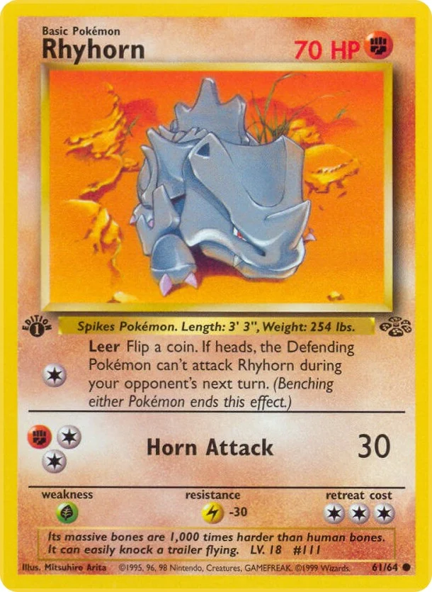 Rhyhorn (61/64) (Jungle)