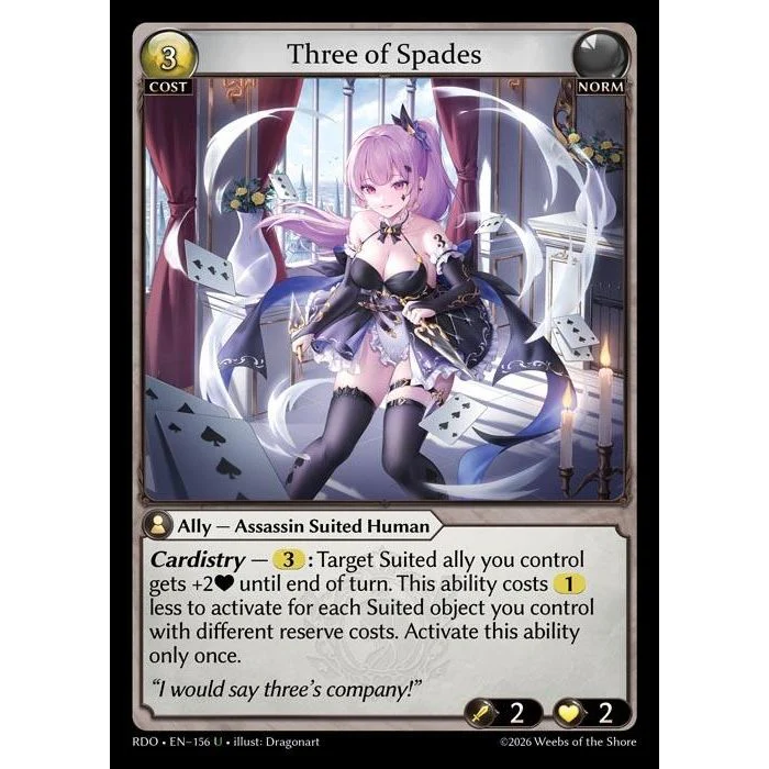 Three of Spades (156) (Radiant Origins)